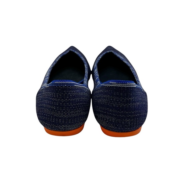 Rothy’s Point Blue Wash with Orange Sole - Picture 4 of 11